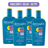 Kit Protector Solar Dermaglós Fps50 Emulsión 250ml X 4 Und