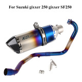 Para Suzuki Gixxer 250 Sf250 Sistema Completo De Escape Azul