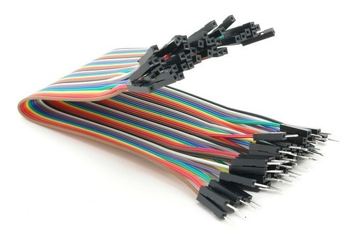 Pack 40 Cables Para Protoboard Macho Hembra 10 Cm Coopertec