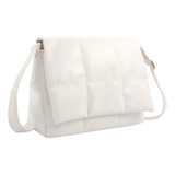 Port&lotus Bolso Acolchado Bolso De Hombro Blanco Bolso Acol