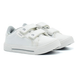 Zapatilla Colegial Blanca Velcro Osorno Chicos Niños Rave