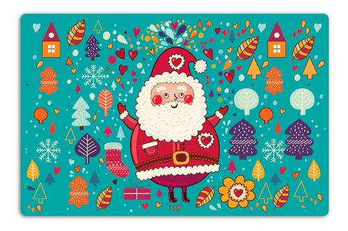 Quadro Placa Decorativa Natal - Noel Ícones