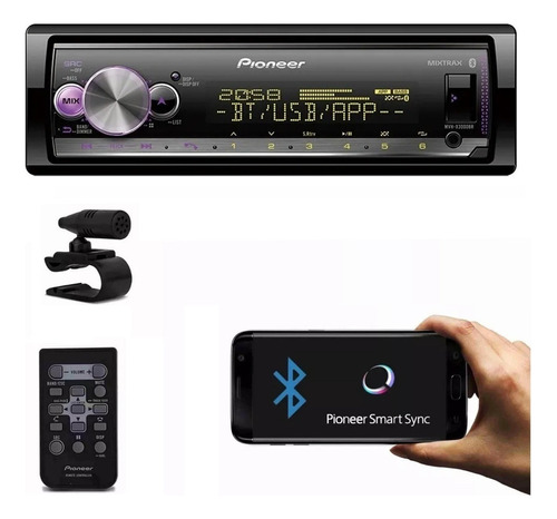 Aparelho De Som Usb Pioneer Mvh-x300br Mp3 Mixtrax Bluetooth