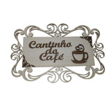 Placa Cantinho Do Café (gel Color)branco Rf262