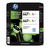 Cartucho De Tinta Tricolor 2 Pz Hp Hp667 Xl 664617 Cst