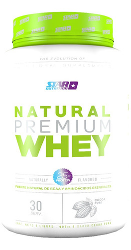 Natural Whey Protein 2 Lb Star Nutrition Sabor Cacao