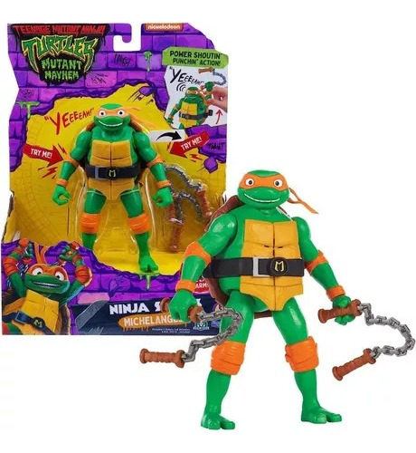 Tortuga Ninja Figura Michelangelo Articulada Con Sonido 