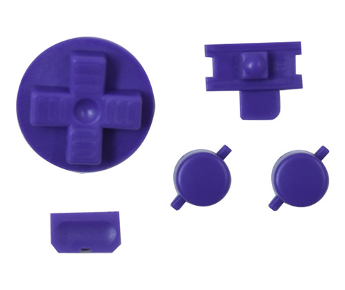 Set Botones Color Morado Solido Para Game Boy (dmg)