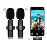 Microfone Lapela 2x S/ Fio Plug And Play P/ iPhone Lightning