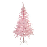 Árvore De Natal Rosa 120cm 220 Galhos Pinheiro Luxo Natalina