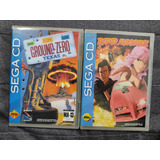 Sega Cd Ground Zero Texas Y Road Avenger Discos Caja Dvd 