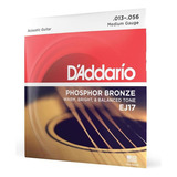 Cuerda De Guitarra D'addario Phosphor Bronze Ej17 0.13 De Acero