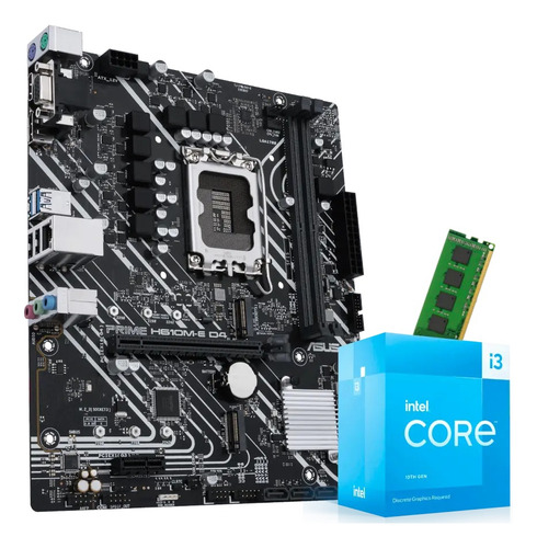 Combo Actualización Pc Intel Core I3 13100f + H610m + 8gb