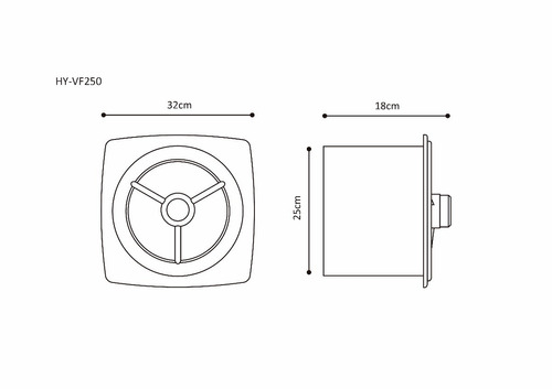 Extractor Ventilador De Aire Hydra 250 Mm Doble Función