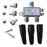 Splitter Divisor De Señal Cable Coaxial 2 Vías C/fichas