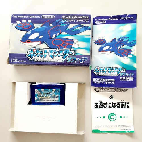 Pokemon Sapphire Japonês Original Gameboy Advance Gba