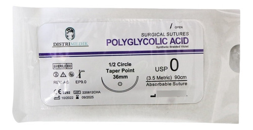 Sutura Absorbible #0 (acido Polyglycolico)