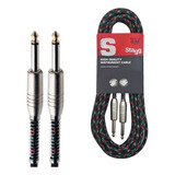 Cable Stagg De Tela Plug-plug 6mts - Revestimiento Mallado