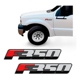 Emblema F-350 2016/ Adesivo Lateral Resinado Ford - Par Cor Colorido