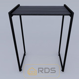 Mesa Buffet Balcão Aparador Bella Com Pés Preto 68x45x90