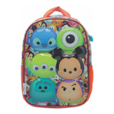 Mochila Espalda Jardin 12p Disney Tsum Tsum Zu332 Mundomania Color Rojo Con Naranja