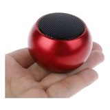 Caixinha Som Bluetooth Tws Metal Mini Speaker Amplificada 3w Cor Vermelho