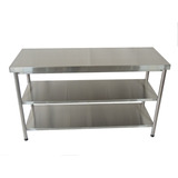 Mesa Em Aço Inox Com Prateleira Cozinha Industrial