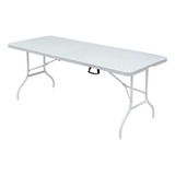 Haokang Mesa Plegable Portátil Blanca De 6 Pies, Mesa De Com