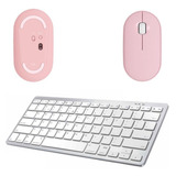 Mouse Rosa / Teclado Bluetooth Galaxy Tab S6 Lite P615 10,4 