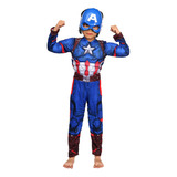 Disfraz Infantil De Capitán América, Capitán Superhéroe