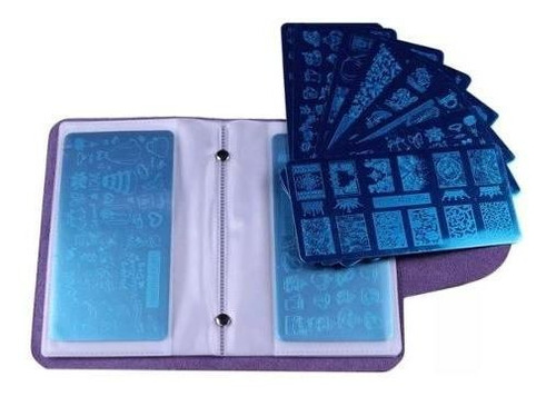 Set 10 Placas Para Diseño Stamping + Estuche + Accesorio