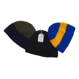 3 Gorros Beanie Lana Tejidos Clubes Futbol River, Boca, Arg