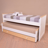 Cama Nido Infantil - Laca Y Madera- Cama 1 Plaza-nordico