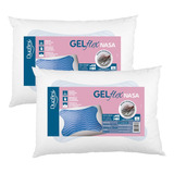 Kit 2 Travesseiros Gelflex Nasa Baixo Duoflex 