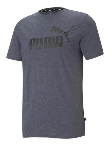 Polera Algodon Puma Ess Heather Tee Gris Hombre