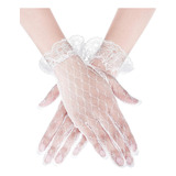 Guantes Encaje Mujer Guantes Malla Floral Elegantes Guantes