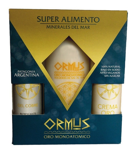 Kit Frecuencial 1 Ormus 500ml + Gel Cobre + Crema Oro 200ml