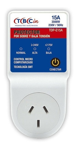 Protector De Tension Alta Baja 3500w Tv Aire Heladera Tbcin