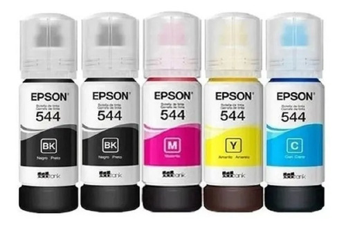 Tinta Epson 544 Kit 5 Refil T544 L3250 L3110 L3150 L3210