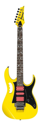 Guitarra Eléctrica Ibanez Pia/jem/uv Jemjrsp Stratocaster De Meranti Yellow Con Diapasón De Jatoba