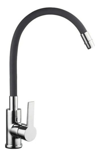 Canilla Monocomando Cocina Baño Flexible Color Negro