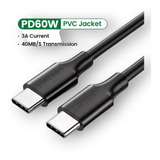 Cable Usb Tipo C A C Carga Rapida 100w 2 Metros Uso Rudo