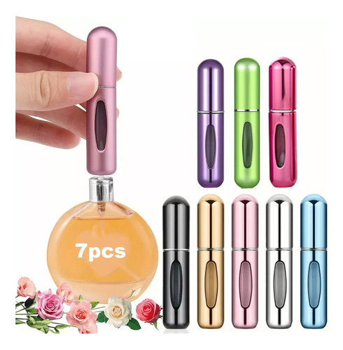Mini Atomizador Para Perfume Recargable Capsula Viaje, 7pcs