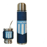 Set Matero Racing Club Termo 1 L Mate Madera Y Bombilla