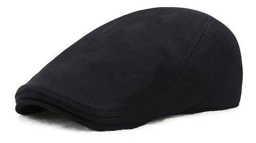 Gorro Boina Negra Plano Tradicional Gorro Invierno Hombre