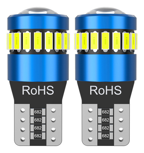 2 Focos Led Pellizco T10 W5w 168 194 3030canbus No Error 12v