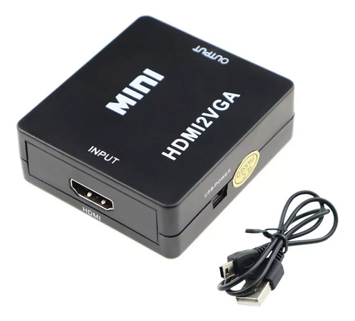 Adaptador Convertidor De Video Hdmi A Vga + Salida Audio