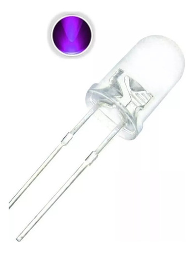 Led Ultravioleta 5 Mm 395-400 Nm Pack 10 Unidades