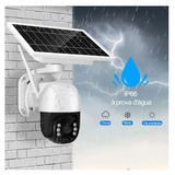 Solar Wifi Câmera Externa Vigilância Resiste Sol Chuva Ip66