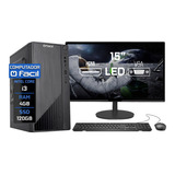 Pc Completo Fácil Intel I3 04gb Ssd 120gb + Monitor Led 15''